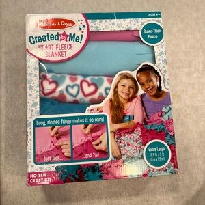 Melissa & Doug Heart Fleece Blanket Craft Kit - Pink and Blue